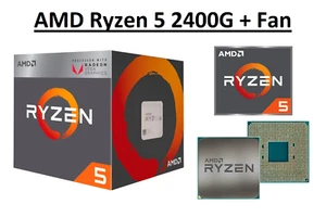 Procesador AMD Ryzen 5 2400G cuatro núcleos 3,6 - 3,9 GHz, zócalo AM4, 65W caja sellada - Imagen 1 de 9