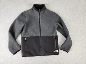 North Face Kids REVERSIBLE Sherpalito Fleece Full Zip Jacket Unisex Small 7/8 - Picture 1 of 16