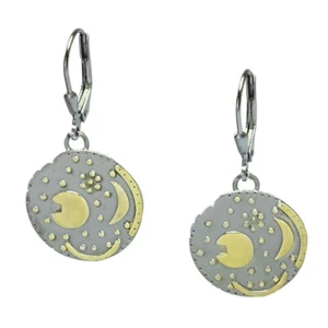 Himmelsscheibe Von Nebra Ohrhänger 925er Silber Vergoldet Symbol Schmuck NEU - Picture 1 of 2