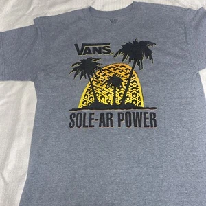 VANS Sole-Ar Power T Shirt / Youth (M) Gray Cotton Blend/ Skate Surf Beach - Picture 1 of 6