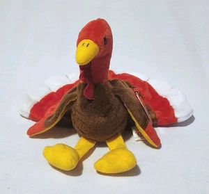 Ty Beanie Baby GOBBLES THE TURKEY Retired 1996 - Picture 1 of 9