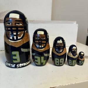 Seattle Seahawks Nesting Dolls Set NFL Wilson Rawls Baldwin Graham Wagner - Bild 1 von 11