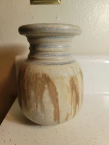 BRIAN VAN NOSTRAND WEST VIRGINIA STUDIO ART POTTERY MCM VINTAGE VASE EC - Picture 1 of 6
