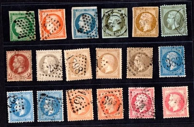FRANCE 1849-1870 COLLECTION OF 18 STAMPS, CERES & NAPOLEON, PERF & IMPERF - Image 1 of 4