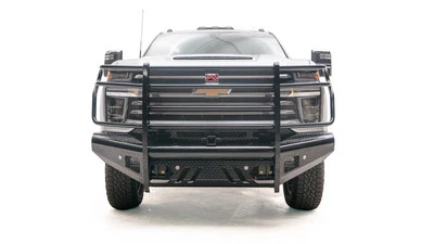 FAB FOURS CH14-S3060-1 FULL GUARD BLK STEEL REPLACMENT BUMPER FOR SILVERADO 2500 - Image 1 of 4