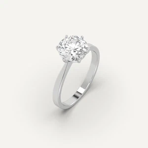 2 carat Round Cut Engagement Ring | 100% Natural Diamond in 950 Platinum - Picture 1 of 6