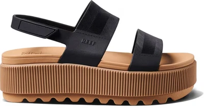 Women's REEF Water Vista Higher Platform Sandals Black Tan Size 9 - Image 1 of 4