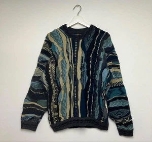 COOGI Pure Wool 3D Knit Sweater Made in Australia Men’s S Pre-Owned Vintage Rare - Picture 1 of 8