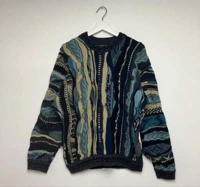 COOGI Pure Wool 3D Knit Sweater Made in Australia Men’s S Pre-Owned Vintage Rare - Image 1 of 4