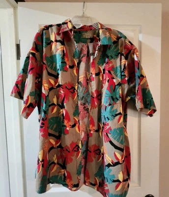 Vintage Outbacks by Robert Bruce  Tropical Print Button Down Shirt Men’s Sz XXLT - Image 1 of 4