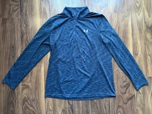 Under Armour “Heat Gear” Base (XXL) 1/4 Zip Navy Flecked Chest 46” BNWOT RRP £45 - Picture 1 of 13