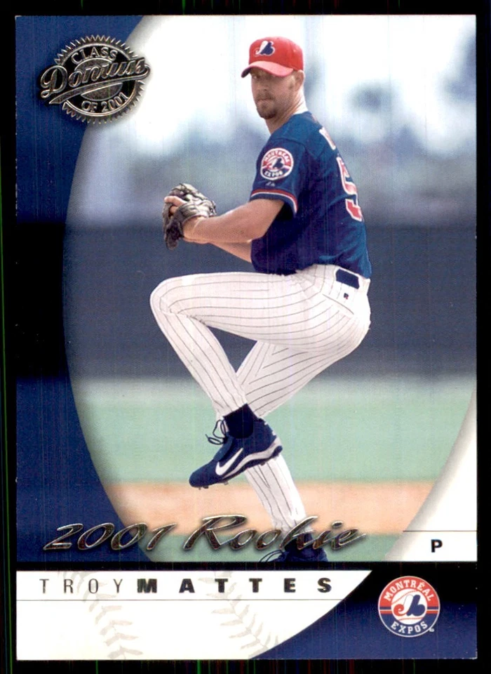 2001 Donruss Class of #195 Troy Mattes Rookie Expos /1875 - Image 1 of 2