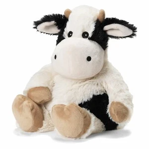 Acogedora vaca de felpa blanca y negra de 13" WARMIES - Imagen 1 de 1