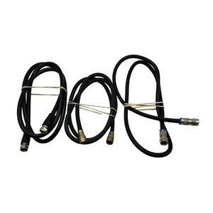 3er-Pack schwarze Koaxialkabel mit Anschlüssen - unverzichtbar für TV Internet & mehr 48b - Bild 1 von 5