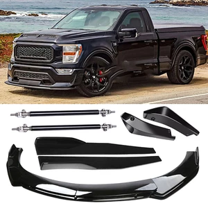 For Ford F150 F-150 Front Bumper Lip Splitter Spoiler Body Kit Side Skirt Glossy - Picture 1 of 23