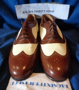 Zapatos para hombre Mezlan Santiago Oxford 8,5 M cuero punta de ala de encaje - Imagen 1 de 6