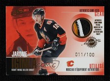 2003-04 Pacific Atomic McDonald's Game-Used Gear Gold /100 Jarome Iginla #4 HOF
