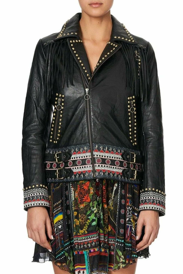NWT CAMILLA FRANKS Limited "Blackheath Betty" Studded Biker Jacket - Small $2499 - Image 1 of 4