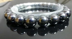 PULSERA DE HEMATITA MAGNÉTICA - DOLOR ARTRITIS 10 mm cuentas curación - Imagen 1 de 1