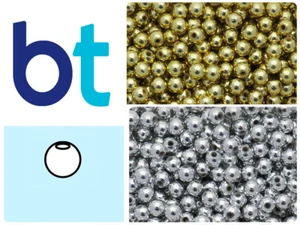 BeadTin Metallic 6 mm Rund Kunststoff Basteln Perlen (300 Stück) - Farbwahl - Bild 1 von 3