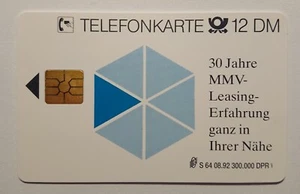 Telefonkarte Telefonwertkarte Sammelkarte 12 DM 30 Jahre MMV Leasing GmbH - Bild 1 von 2