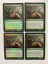 MTG 4X FOIL 8TH EDITION RAMPANT GROWTH NM MAGIC THE GATHERING GREEN SORCERY CARD