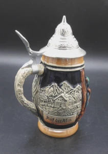 German Beer Stein “Auf Der Alm” and “Da ist es Schon” - 7" tall - Picture 1 of 4