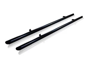 Black Side Bars + Lights For Volkswagen T5 Transporter Caravelle 2004-2015 LWB - Picture 1 of 7