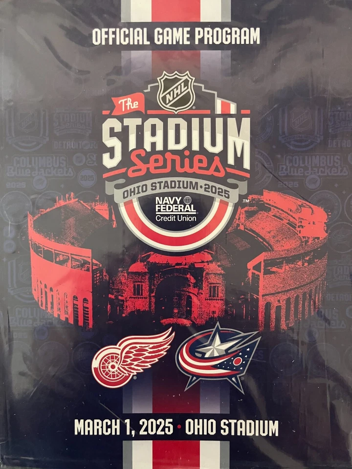 2025 NHL STADIUM SERIES PROGRAM DETROIT RED WINGS COLUMBUS BLUE JACKETS SEALED - Image 1 of 1