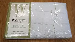 WAMSUTTA SUPERCALE PLUS QUEEN FLAT SHEET 200TC NEW - Picture 1 of 2