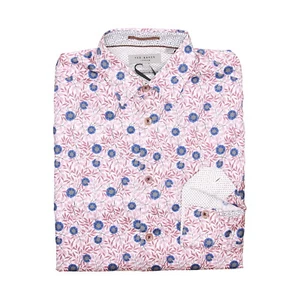Ted Baker Orense Mens Floral Regular Fit Button Down Shirt (1, XS, Xsmall, Pink) - Picture 1 of 3