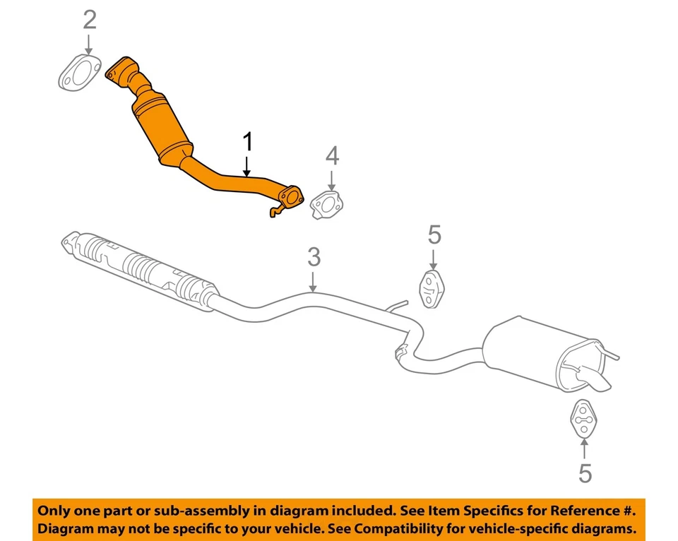 GM OEM 07-09 Grand Prix Componentes de escape-Tubo convertidor 19332467 Foto 1 de 2