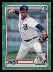 2020 Bowman Chrome Prospects Green Refractors #BCP224 Isaac Paredes /99 - Picture 1 of 2