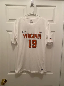 Virginia UVA Cavaliers Women's Soccer #19 Game Worn White Nike Jersey Medium - Picture 1 of 2