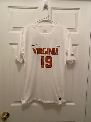 Virginia UVA Cavaliers Women's Soccer #19 Game Worn White Nike Jersey Medium - Image 1 of 2