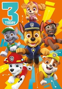 Age 3 Birthday Card Paw Patrol 3rd Birthday Card Envelope Included - Picture 1 of 7