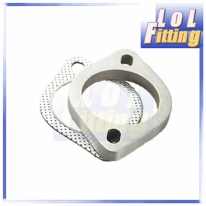 US SHIP 3" inch Stainless Steel Flange & Gasket Kit For 2 Bolt Turbo Downpipe - Picture 1 of 5