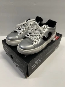 Disney Mickey Mouse Ladies Silver Sneakers Shoes Women’s Size 7 - Picture 1 of 8