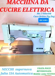 MACCHINA da CUCIRE NECCHI supernova Julia 534 Ricamo Automatic SENZA MOBILE - Foto 1 di 22