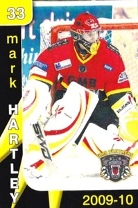 MARK HARTLEY, NOTTINGHAM PANTHERS, RARE 2009-10 TEAM-ISSUED CARD. - Picture 1 of 2