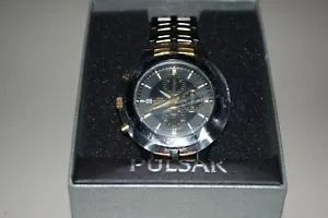 Seiko Pulsar PF8223 Orologio da polso Uomo Cronografo Bicolore Cal. 7T92 & YM92 - Foto 1 di 5