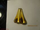 Set Of 2 Vintage Amber Glass Crystal Teardrop Chandelier Sconce Prism 2.5"