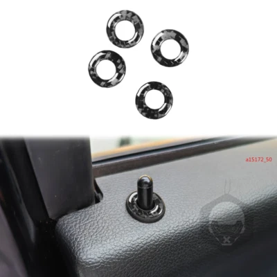 Cerraduras de puerta de fibra de carbono real para Ford F150 F-150 2015-2020 Foto 1 de 4