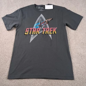 Star Trek Discovery Enterprise Crest Adult T-Shirt Size Small Black - Picture 1 of 5
