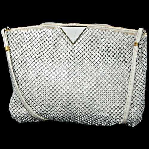 VETEMENTS Borsa a tracolla vintage in rete bianca convertibile in pochette