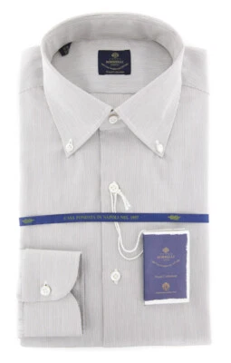 Luigi Borrelli 棕色衬衫 - 修身 - (EV062121STEFANO) — 第 1/4 张图片