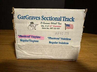 GARGRAVES  CURVES 8 TRACKS 32" DIAMETER WT-32-101  O SCALE 3 RAILS BOX NEW - Image 1 of 2