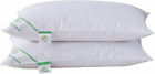Goose Feather and Down Pillows Pair, 2 Count (Pack of 1), Standard(15% Down) 