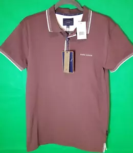 Marc Asher New York Men’sSize Small Polo Shirt Brown Short Sleeves NWT - Picture 1 of 9
