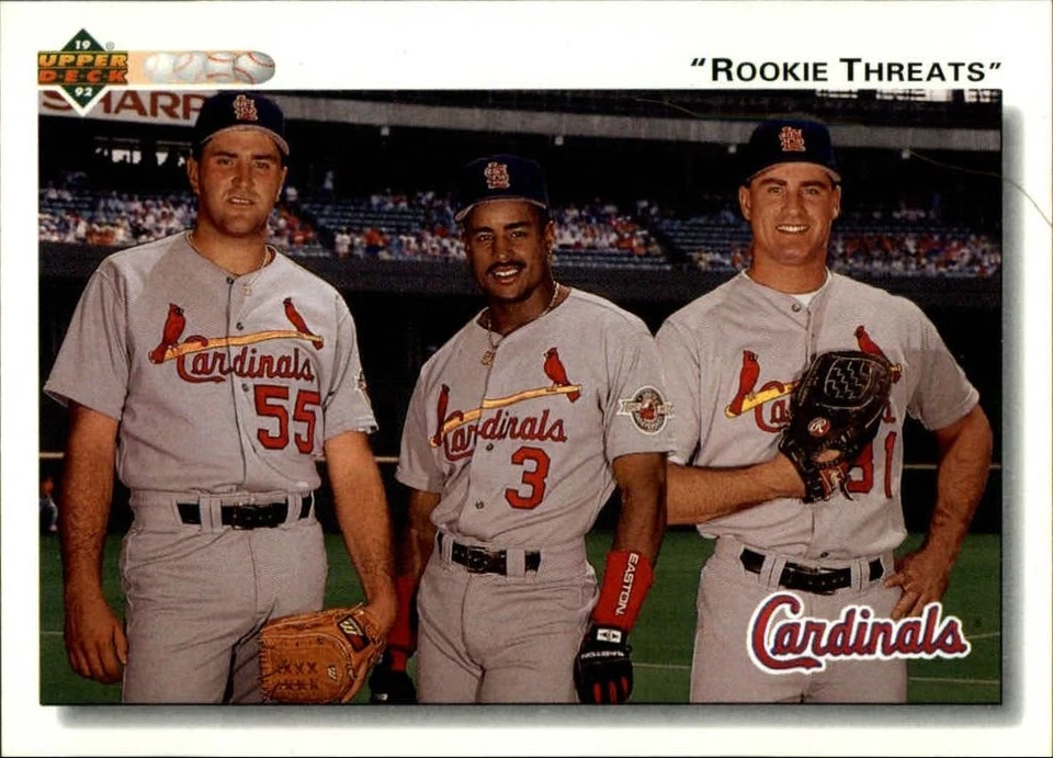 Mark Clark/Donovan Osborne/Brian Jordan 1992 Upper Deck MLB #702 Card Cardinals - Image 1 of 2
